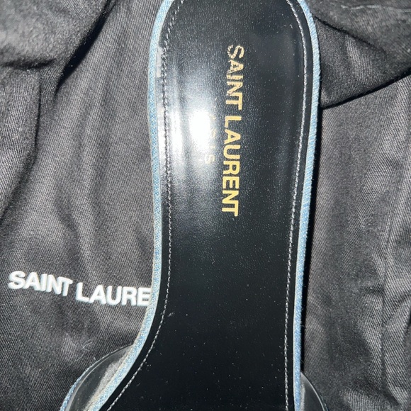 Saint Laurent Dark Denim Tribute slides - size 40.5 - Picture 5 of 9
